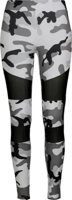 Produktbild von Urban Classics Ladies - TECH MESH Fitness Leggings snow camo