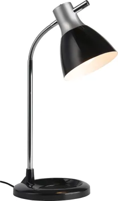 Produktbild von BRILLIANT Tischleuchte Jan | schlichte Tischleuchte | metall/Kunststoff | silber/schwarz | Druckschalter | 1x E27 max. 40 W