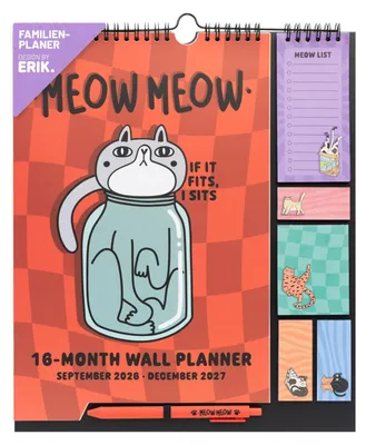 Immagine prodotto di Grupo Erik Mewo Meow: Calendario dei gatti 2027, pianificatore familiare, calendario da parete