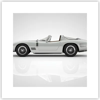 Produktbild von Poster - Poster ohne Rahmen - Sportlich Auto Vintage - 30x30 cm - Wand Bild - Wanddeko - Wandbilder - Kunstposter - Wandposter - Bilder - Kunstdruck - Wanddekoration - Wandbild - P2XAC30x30-4872
