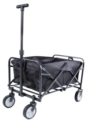 Zdjęcie produktu dla Składany wózek transportowy - stalowa rama, udźwig do 80 kg - czarny