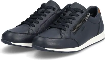 Produktbild von Rieker Herren Echtleder Schnürhalbschuh blau, Herren:47 EU