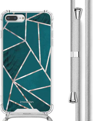 Produktbild von imoshion Design Hülle mit Band iPhone 8 Plus / 7 Plus - Petrol Green Graphic
