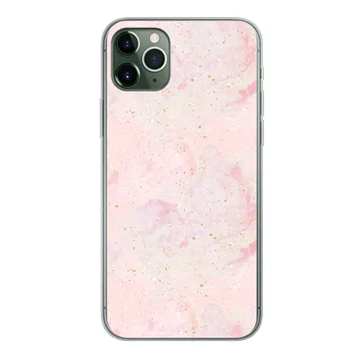 Produktbild von MuchoWow® Handyhülle Schutzhülle Hülle für iPhone 11 Pro Max Marmor - Rosa - Glitter - Gold - Muster Silikon Softcase Handy Hülle - Schutz