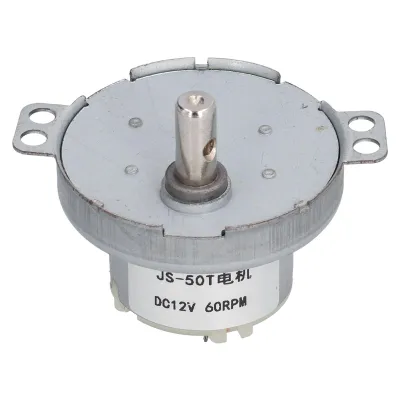 Obrázek produktu pro JS-50T převodový motor - 12V stejnosměrný motor s redukční převodovkou, 60 otáček za minutu - pro průmysl, řídicí techniku a konstrukci zařízení