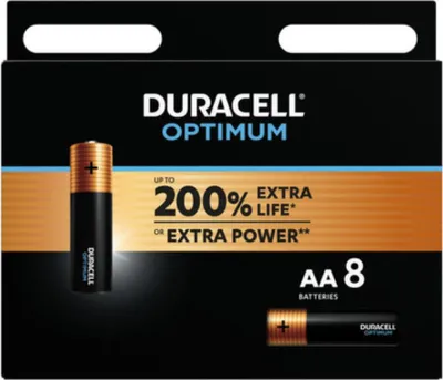 Immagine prodotto di Duracell - Optimum 200 Batteria Alcalina Aa Lr6 8 Unit