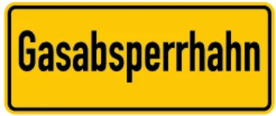 Produktbild von Schild Alu Gasabsperrhahn 100x240mm