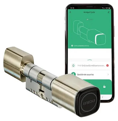 Elektronisches Türschloss mit App & RFID, IP65, silber