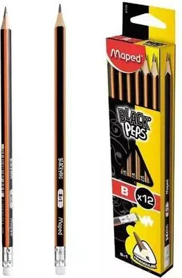 Produktbild von Blackpeps B Radiergummi Bleistift (12Stück) MAPED