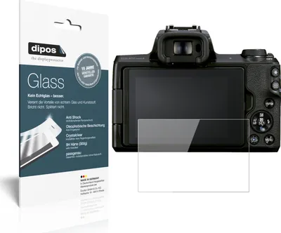 Produktbild von 2x Schutzfolie für Canon EOS M50 Mark II - Anti-Shock 9H Folie dipos Glass Kunststoffglas