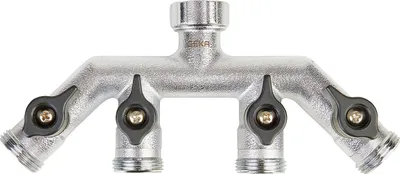 Produktbild von GEKA plus Vierwegeventil IG G3/4", 4x AG G3/4", MS