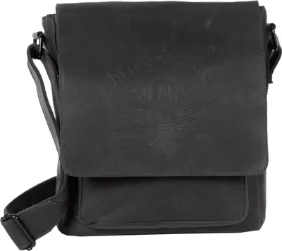 Produktbild von MUSTANG Leder Umhängetasche Valencia Pisco Shoulderbag Black schwarz