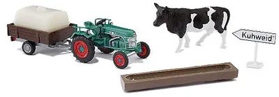 Produktbild von Busch Traktor Kramer KL 11 mit Anhänger und Kuh  40054