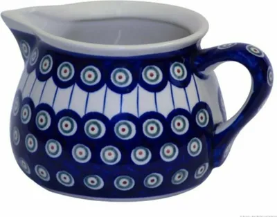 Produktbild von Original Bunzlauer Keramik 1 Liter Milchkrug Kanne Wasserkrug 19,4x10,8cm, Nachbildung 8