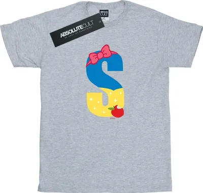 Produktbild von Disney - "Alphabet S Is For Snow White" T-Shirt für Damen BI42699 (M) (Grau)