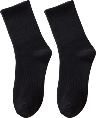 Produktbild von 1 Paar Uni-Socken, verdickt, elastisch, rutschfest, Mittelrohr, einfarbig, Bodensocken, warm, weich, keine Ddor-Schweißabsorption, Damen-Wintersocken