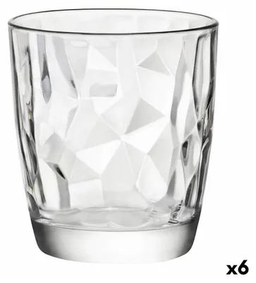 Produktbild von Bormioli Rocco 350200 Diamond Trasparente Trinkglas, Wasserglas, Saftglas, 305ml, Glas, transparent, 6 Stück