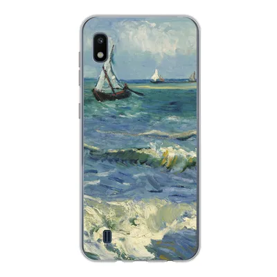 Produktbild von MuchoWow® Handyhülle Schutzhülle Hülle für Samsung Galaxy A10 Meereslandschaft bei Les Saintes-Maries-de-la-Mer - Vincent van Gogh Silikon Softcase Handy Hülle - Schutzhülle