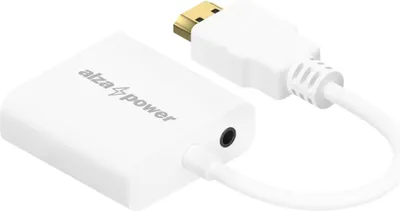 Produktbild von AlzaPower HDMI (M) auf VGA (F) mit 3,5-mm-Klinkenstecker, weiß