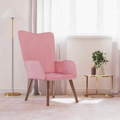 Image de Maison Exclusive - Fauteuil de détente en velours rose