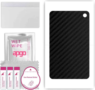 Produktbild von apgo Rückseite Schutzfolie, Skin, kompatibel mit Amazon Fire HD 10 Plus 2021, Hinten Displayschutzfolie aus Vinylfolie, kratzfest, einfache Montage - Schwarzer Kohlenstoff