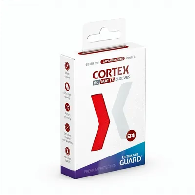 Produktbild von Ultimate Guard Cortex Sleeves Japanische Größe Matt-Rot (60)