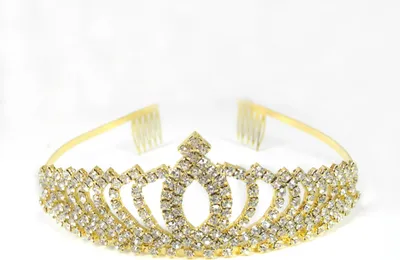 Produktbild von Strass Diadem gold