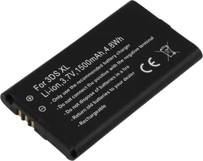 Productafbeelding van Avizar, vervangingsaccu voor Nintendo 3DS XL, 3,7 V, 1500 mAh, lithium-ion, zwart