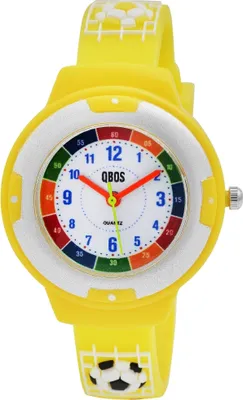 Produktbild von QBOS Kinderuhr mit Silikonarmband, Fußball