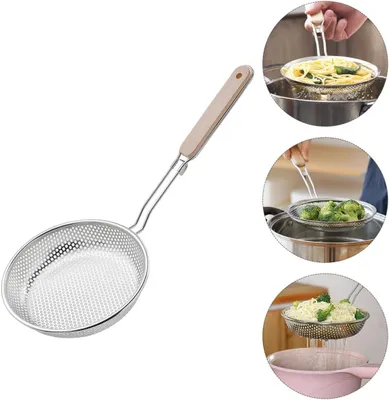 Produktbild von Edelstahl-Schaumlöffel mit langem Griff, Abseihlöffel zum Kochen und Braten, Küchenhelfer für die Gastronomie, zu Hause und im Restaurant