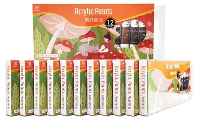 Produktbild von Set mit 12 Acrylfarbtuben, je 12 ml, für Künstler