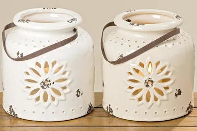 Produktbild von Boltze Gruppe Windlicht Walda 20 cm sortiert (1 Stück)