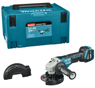 Image de Meuleuse Ø125 mm 18V Brushless MAKITA DGA517ZJ Variateur et bouton homme mort avec Makpak