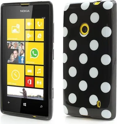 Produktbild von Schutzhülle TPU Case für Handy Nokia Lumia 520 525 Schwarz / Weiß