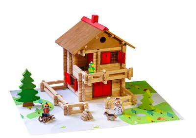 Produktbild von – Holzbaukasten – Das große Alpenchalet – 215 Teile – ab 5 Jahren