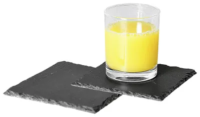 Produktbild von KESPER 38110 Untersetzer aus Schiefer 13 x 13 cm, 2er Pack / Glasuntersetzer