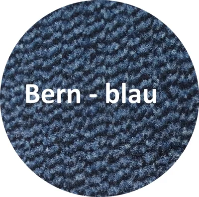 Produktbild von Mertex Schmutzfangmatte rund Ø 100 cm Bern blau mit schwarzer Kettelkante Türmatte Sauberlauf Schmutzmatte Fußabstreifer