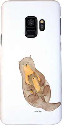 Produktbild von Mr. & Mrs. Panda Samsung Galaxy S9 Handyhülle Otter Kind - Weiß - Geschenk, Geburt, Cover, Familie, Baby, Mama, Handy Schutzhülle, Hülle, Case, Mutter