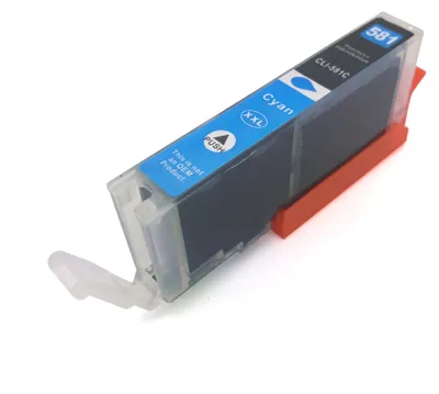 Produktbild von 1x CLI-581XL Cyan Druckerpatrone kompatibel mit Canon Pixma TR8550, TR8500, TS6350a, TS705a, TS6350, TS8350, TS8250, TS6150, TS9550