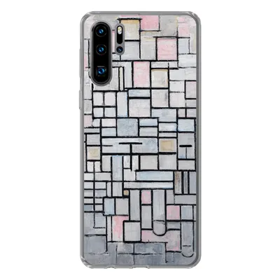 Produktbild von MuchoWow® Handyhülle Schutzhülle Hülle für Huawei P30 Pro Komposition 6 - Mondrian - Kunst Silikon Softcase Handy Hülle - Schutzdeckel
