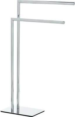 Produktbild von WENKO Handtuch Ständer Halter Stange Freistehend RECCO 2 Arme Bad Gäste WC