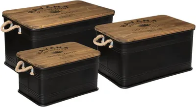 Produktbild von Set aus 3 koffern "cuba" l45 54 60cm  - Atmosphera créateur d'intérieur