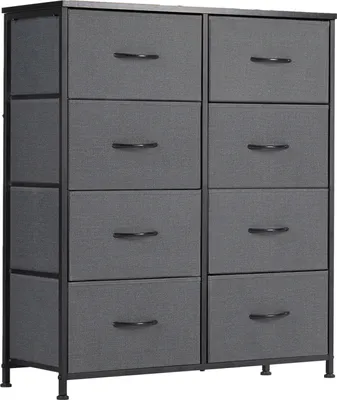 Produktbild von Schubkastenkommode Kommode Stoff 8 Schubladen Sideboard Mehrzweckschrank (Schubladenschrank), für Schlafzimmer, Wohnzimmer, Kinderzimmer, Flur, Aufbew