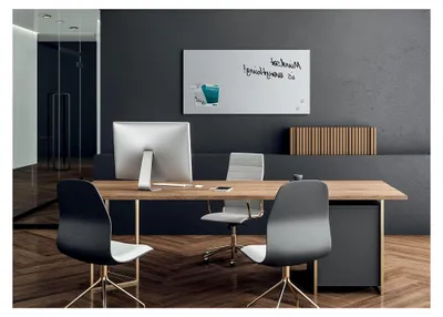 Produktbild von Premium Glas-Whiteboard 91x46 cm, super-weiß: matt, nicht spiegelnd, S, einfache Montage, inklusive 3 starke Magnete