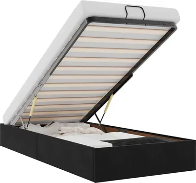 Obrázok produktu pre vidaXL Osmanská posteľ bez matraca čierna 90x200 cm zamat