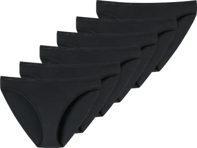 Produktbild von UNCOVER by SCHIESSER Damen Slip - Tai, Soft Baumwolle, 6er Pack Schwarz M