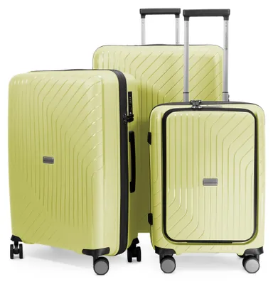 Immagine prodotto di HAUPTSTADTKOFFER TXL set di 3 trolley da viaggio leggeri e robusti valigia con scomparto per laptop su ruote set di valigie da viaggio valigie leggere da viaggio,,Lime