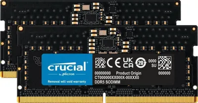 Zdjęcie produktu dla Crucial CT2K16G56C46S5, 32 GB, 2 x 16 GB, DDR5, 5600 MHz, 262-pin SO-DIMM