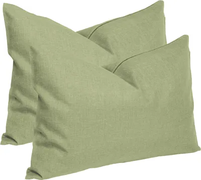 Produktbild von Kissenbezug 2er Set hellgrün 40x60 cm Struktur Leinenoptik Kissenhülle Deko Kissen