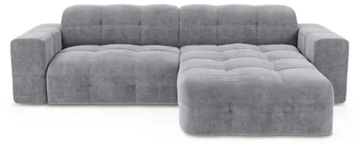 Produktbild von Rechtwinkliges Ecksofa MAEL  Samt Hellgrau 230cm
